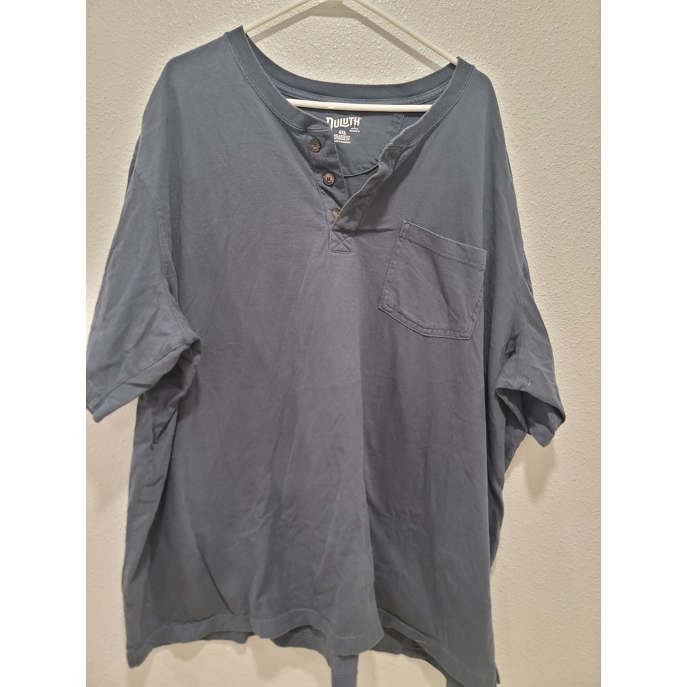 Duluth relaxed fit longtail 4XL blue button good shape no holes